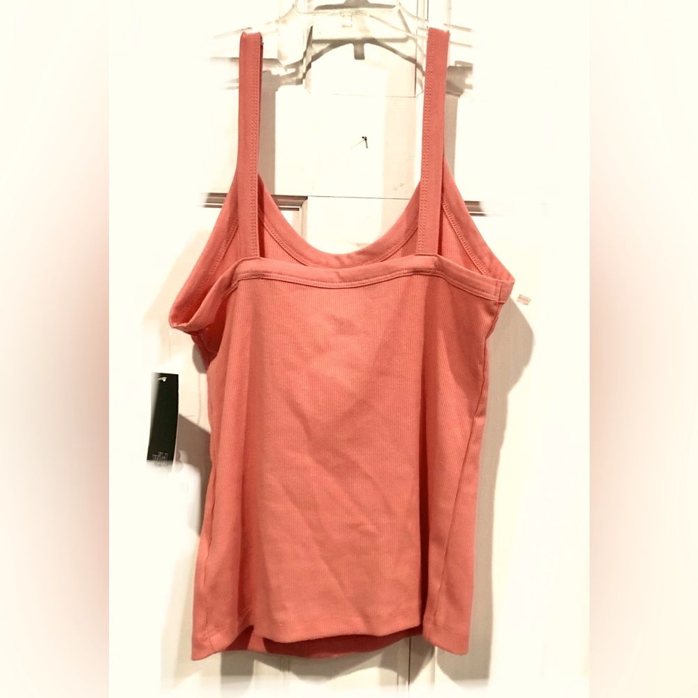 WILD FABLE Women's Slim Fit ribbed Tank Top Coral Pink size S NWT - Picture 3 of 9